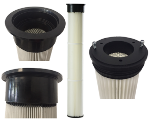 Tecnocomp produzione filtri aria per polveri, fumi secchi, nebbie olio, turbine a gas, comfort, elettroerosione, veicoli industriali, engineering filtro-cilindrico-con-flangia-in-pu-compatto-1034-6862-6863